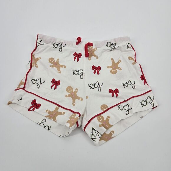 NWOT Katie J Gingerbread Pajama Shorts Small SHORTS ONLY - Picture 1 of 4
